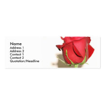 Red Rose Photo Wedding Favour Tag Customisable Business Card Templates