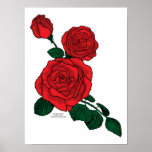 Red rose poster posters