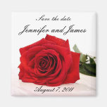 Red Rose Save the Date Magnet