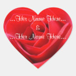Red Rose Stickers Romantic Rose Wedding Stickers