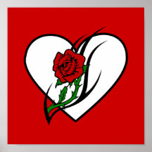 Red Rose Tattoo Posters