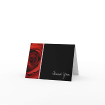Red Rose - Thank You Greeting Cards