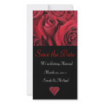 Red Rose Wedding Announcement Card photo cards