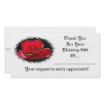 Red Rose Wedding Gift Thank You photo cards