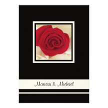 Red Rose Wedding Invitation