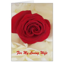 Red Rose Wife Anniversary Card