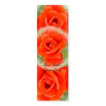 Red Rose Wine Glass Tag business cards