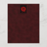 Red Rose. With Black and Deep Red. Full Colour Flyer