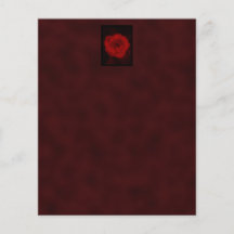 Red Rose. With Black and Deep Red. Full Colour Flyer