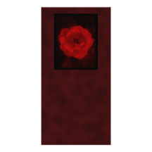 Red Rose. With Black and Deep Red. Customised Photo Card