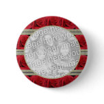 Red roses badges & buttons - customisable