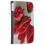 Red Roses Flower Design Kindle Case