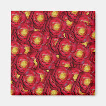 Red roses fridge magnet