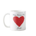 Red Roses Hearts Coffee Mug