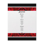 red roses menu templates - customisable