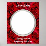 Red roses posters template - customisable posters