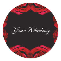Red roses romantic sticker (customise wording)