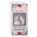 Red Roses Save The Date Photo Card