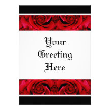 Red roses template - customisable personalised announcements