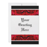 Red roses template - customizable invite