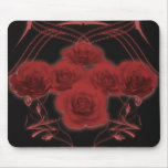 Red Roses & Tribal Patterns - Mousepad