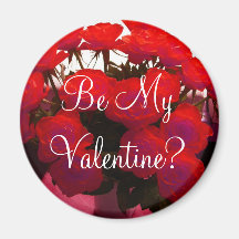 Red Roses Valentine II Magnet - Customisable