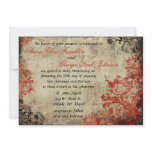 Red Roses Vintage Wedding Invitation