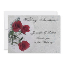 Red Roses  Wedding  Invitation