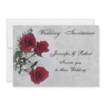 Red Roses  Wedding  Invitation