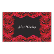 Red roses wedding sticker (customise wording)