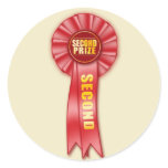 red rosette second prize sticker