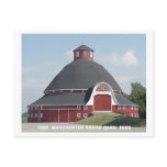 Red ROUND BARN card postcards
