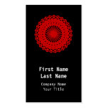 Red Round Lace Pattern Graphic. Business Card
