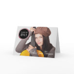 Red round seal 3 photos class year graduation cards