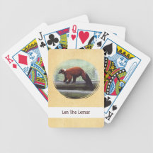 Red Ruffed Lemur Playing Cards
