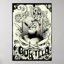 Red Rum Gorilla Print