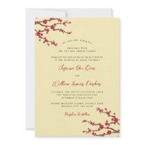 Red Sakuras Cherry Blossoms Oriental Zen Wedding