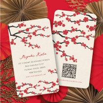 Red Sakuras Oriental Zen Asian Cherry Blossoms