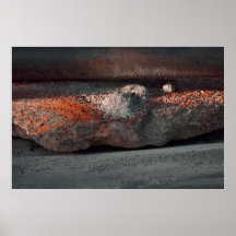 Red sand and pipeline print