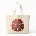 Red Sand Dollar Canvas Bag