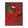 Red Santa Dragon Postcards