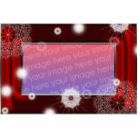 Red Satin snowflake picture frame photo sculptures