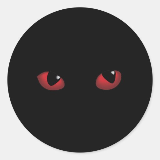 Red Scary Eyes Stickers