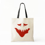 Red Scary Face. Monster Evil Grin. Custom bags