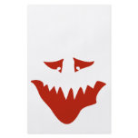 Red Scary Face. Monster Evil Grin. Custom flyers