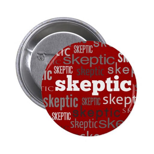 Red Sceptic Pin-Back Buttons