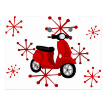 Red Scooter Postcards