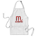 Red Scorpio Horoscope Symbol aprons