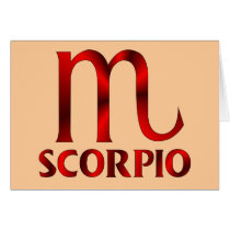 Red Scorpio Horoscope Symbol Cards