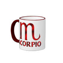 Red Scorpio Horoscope Symbol Coffee Mug